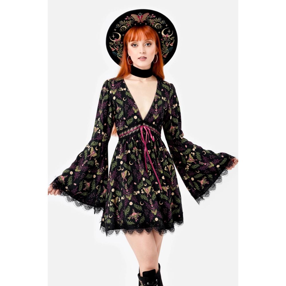 Restyle - Wilderwood Short dress - Black
